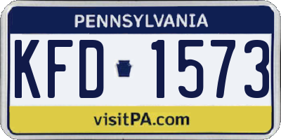 PA license plate KFD1573