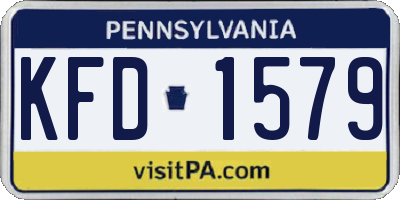 PA license plate KFD1579