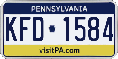 PA license plate KFD1584