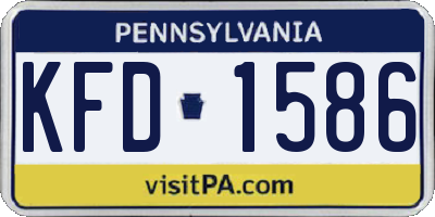 PA license plate KFD1586