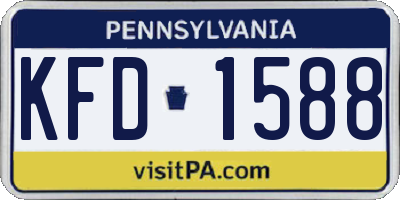 PA license plate KFD1588