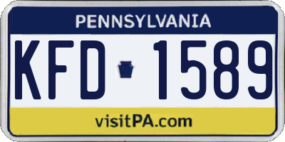 PA license plate KFD1589