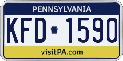 PA license plate KFD1590
