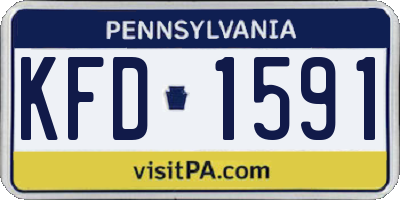 PA license plate KFD1591