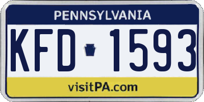 PA license plate KFD1593