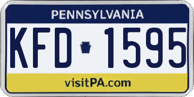 PA license plate KFD1595