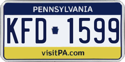 PA license plate KFD1599