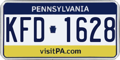 PA license plate KFD1628