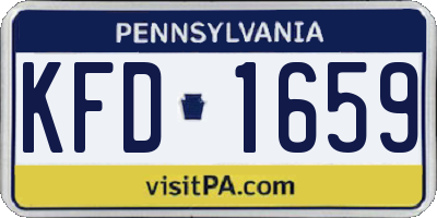 PA license plate KFD1659