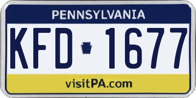 PA license plate KFD1677