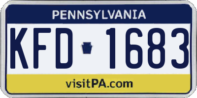 PA license plate KFD1683