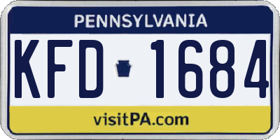 PA license plate KFD1684