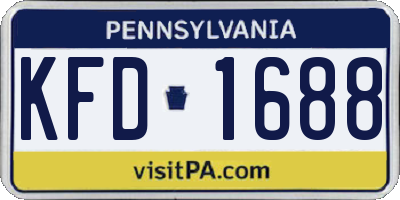 PA license plate KFD1688