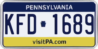 PA license plate KFD1689
