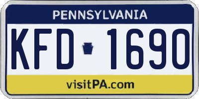 PA license plate KFD1690