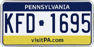 PA license plate KFD1695