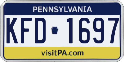 PA license plate KFD1697
