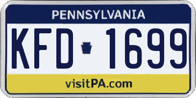 PA license plate KFD1699