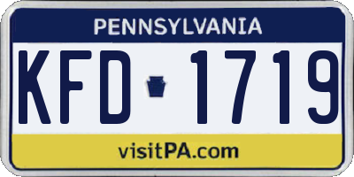 PA license plate KFD1719