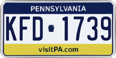 PA license plate KFD1739