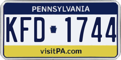 PA license plate KFD1744
