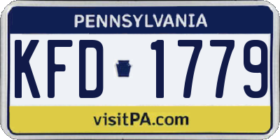 PA license plate KFD1779