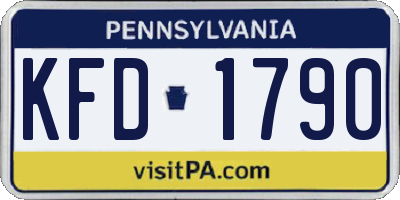PA license plate KFD1790