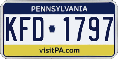 PA license plate KFD1797