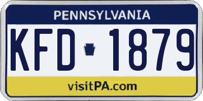 PA license plate KFD1879