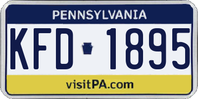 PA license plate KFD1895