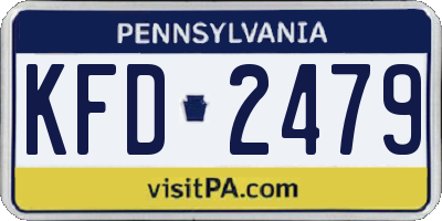 PA license plate KFD2479