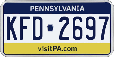PA license plate KFD2697