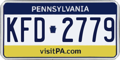 PA license plate KFD2779