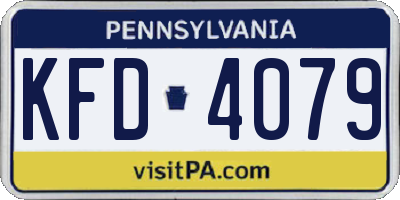 PA license plate KFD4079