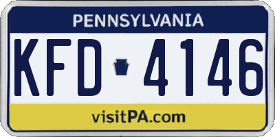 PA license plate KFD4146
