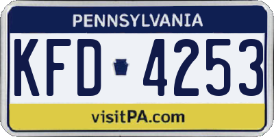 PA license plate KFD4253
