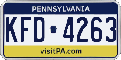 PA license plate KFD4263
