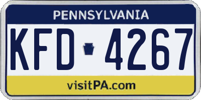 PA license plate KFD4267