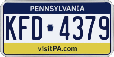 PA license plate KFD4379