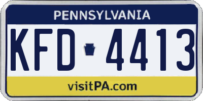 PA license plate KFD4413