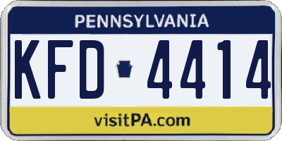 PA license plate KFD4414