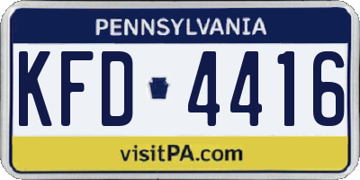 PA license plate KFD4416
