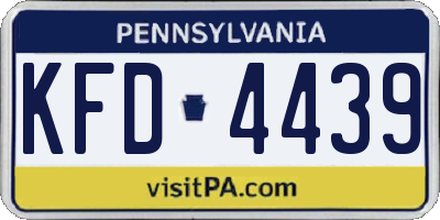 PA license plate KFD4439