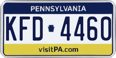 PA license plate KFD4460