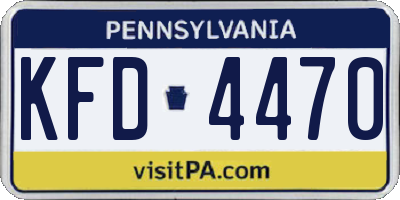 PA license plate KFD4470