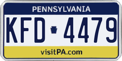 PA license plate KFD4479
