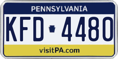 PA license plate KFD4480