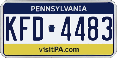 PA license plate KFD4483