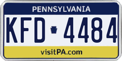 PA license plate KFD4484