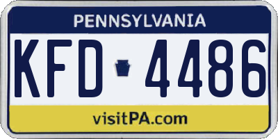 PA license plate KFD4486